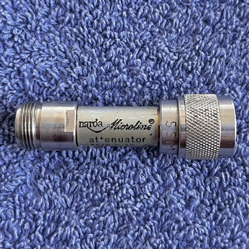 Narda Microline 757C-20 Attenuator 34387 DC-12.4gHz -3dB RF Attenuator 5W ! gallery