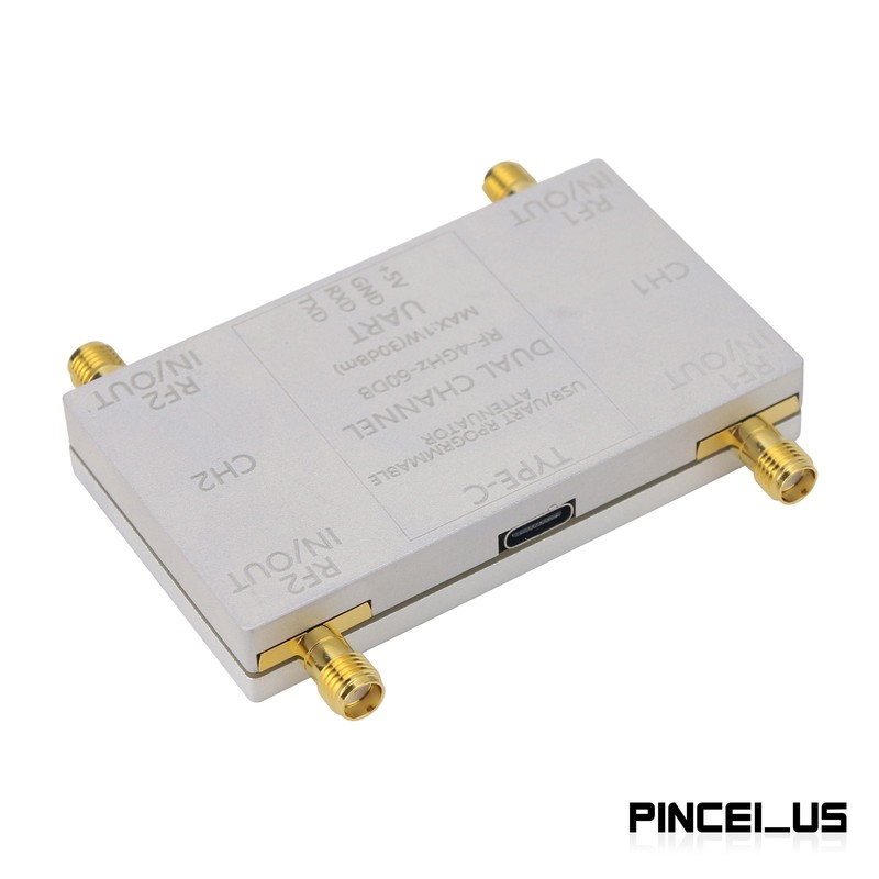 RF-4GHz-60DB Dual Channel Programmable Attenuator (Unit + Type-C Cable) for PC gallery