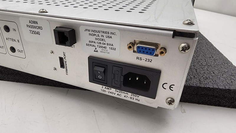 JFW 50PA-128-04 Programmable 4x Attenuator 200Mhz-6Ghz 0-95dB 19" Rack Mount gallery