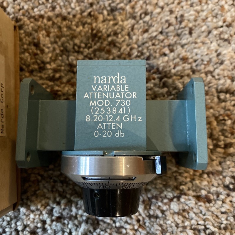Narda Microwave Variable Attenuator 730 253841 8.20-12.4 GHz 0-20dB NEW! gallery