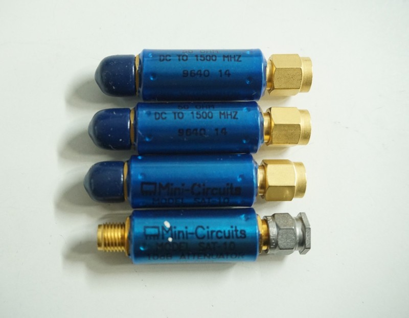 Lot of 4 Mini-Circuits SAT-10 Attenuators – 50 Ohms
