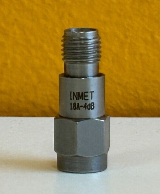 Inmet 18A-4dB DC to 18 GHz, 4 dB, 2 Watt, SMA (M-F), Coaxial Attenuator. Tested!