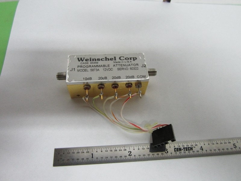 RF WEINSCHEL PROGRAMMABLE ATTENUATOR MICROWAVE FREQUENCY RACAL BIN#F3-48