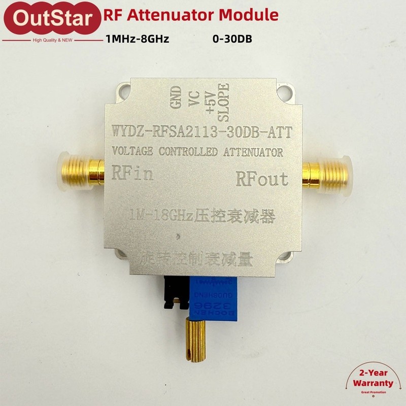 WYDZ-RFSA2113-30DB-ATT 1MHz-8GHz RF Attenuator Module 0-2.5V Voltage Controlled