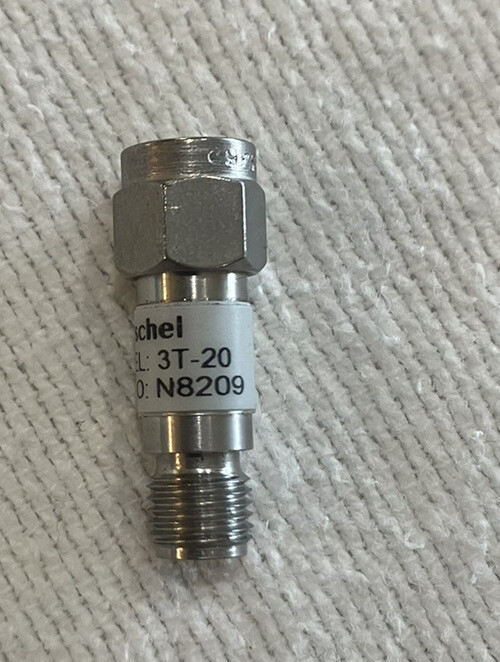 Weinschel Attenuator 3T-20 Fixed, 20dB, DC-12.4 GHz, 2 watts, SMA(F)-SMA(M)- 2ea gallery