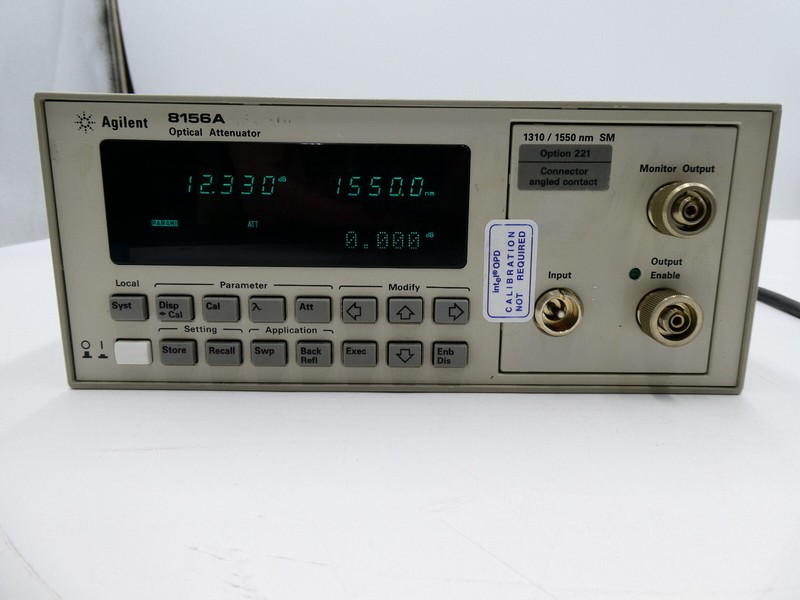🍀 WORKS GREAT! HP Agilent Keysight 8156A Optical Attenuator 1310 1550nm Opt 221