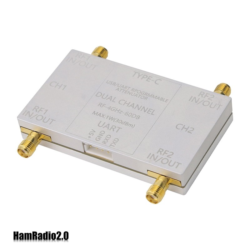 RF-4GHz-60DB Dual Channel Programmable RF Attenuator + Type-C Cable for PC gallery