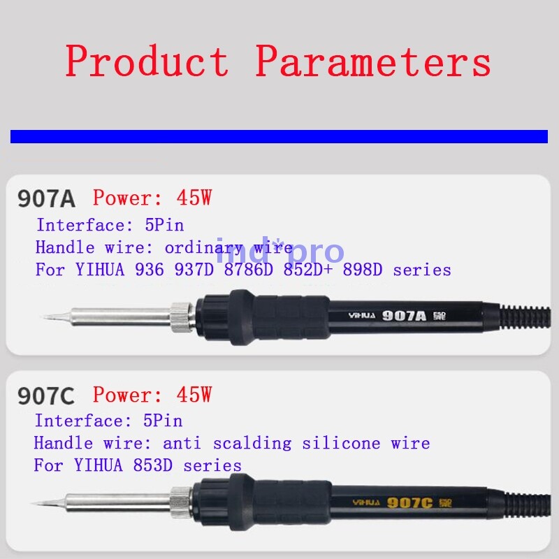 1PC Soldering Iron Handle For 852 898D Solder Station 907A 907C 907F 907G 907I gallery