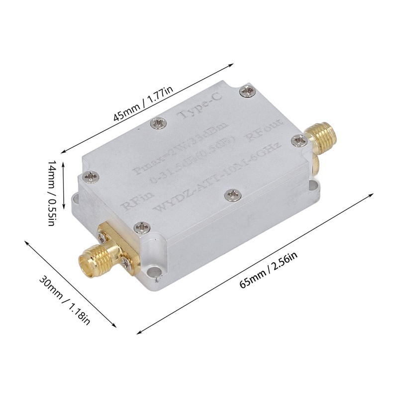 SMA Female 2W Digital Attenuator High Gain 10M‑6GHZ For CNC Excellent