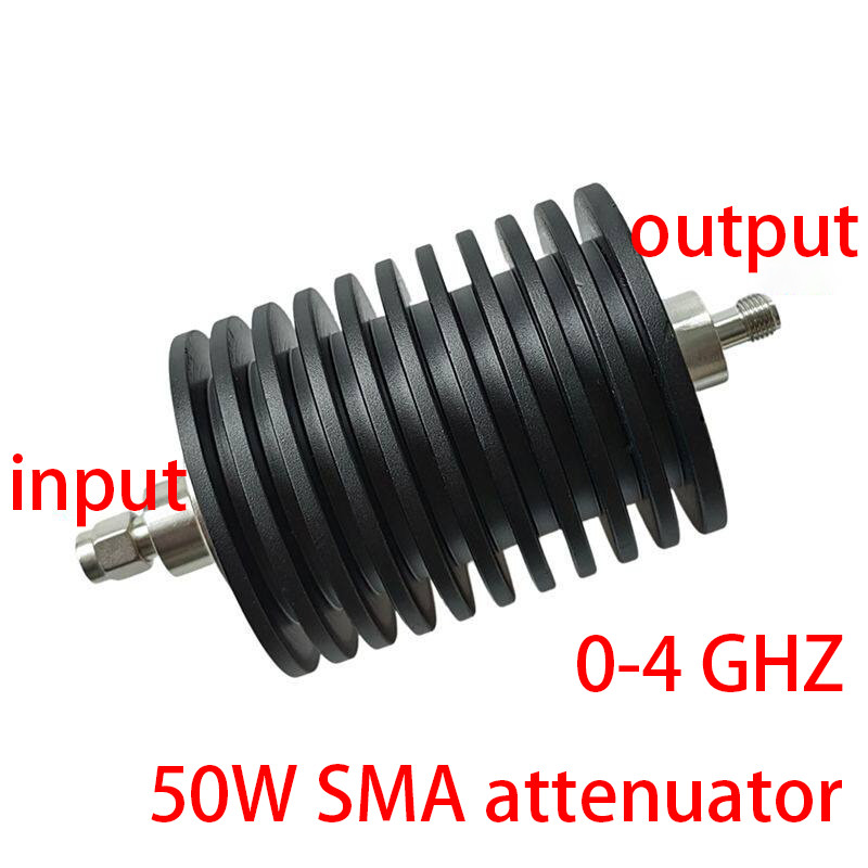 N-Type 50W Microwave RF Attenuator | DC-4GHz 1-50dB Coaxial Power Attenuator