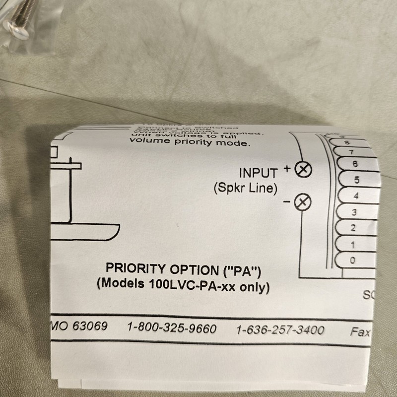 Lowell Gang Speaker Volume Knob Attenuator with White Wall Plate 25LVC SW 25W gallery