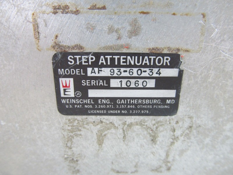 Weinschel AF 93-60-34 RF Step Attenuator 0-60dB in 10dB Steps, N Connectors gallery