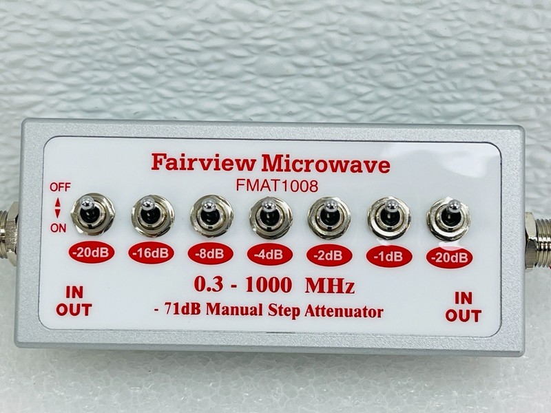 USED -Fairview Microwave FMAT1008 0.3 - 1000 MHZ - 71dB Manual Step Attenuator gallery