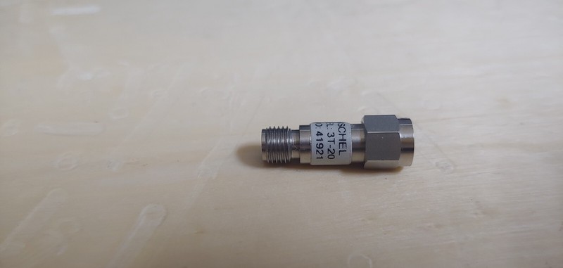 Weinschel 3T-20: Coaxial RF Attenuator 20 dB 2 W SMA(M) to SMA(F) (1921)