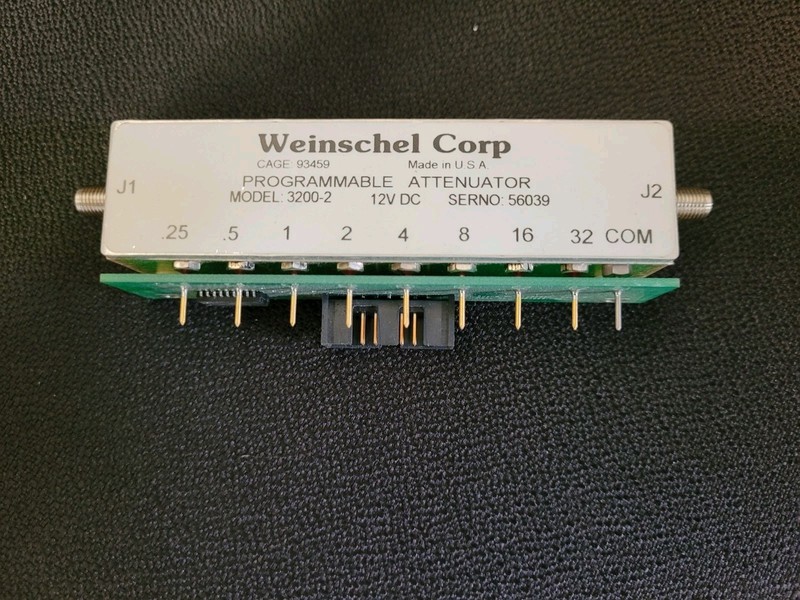 Weinschel 3200-2 Programmable Attenuator 12V DC - Gold Body