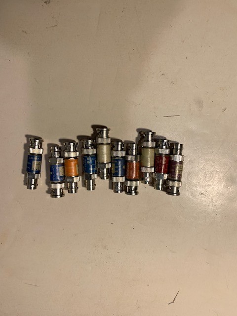 Trilithic FP-50 Coaxial RF Attenuator Lot of 10 - Various Frequencies gallery