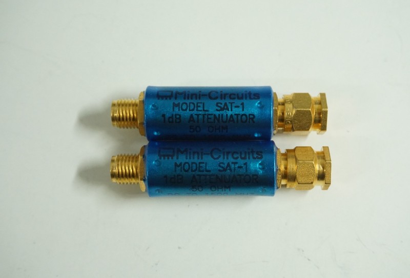 Lot of 2 Mini-Circuits SAT-1 Attenuators - 50 Ohms