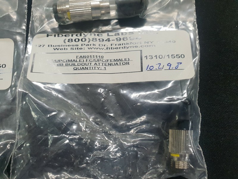 Fiberdyne FC/UPC(m) FC/UPC(f) : Fixed Fiber Optic Attenuator : 10 dB - 4 sets gallery