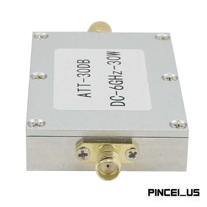 DC-6GHz 30W 30DB RF Attenuator SMA Female+Male for Power Meter Spectrum Analyzer gallery