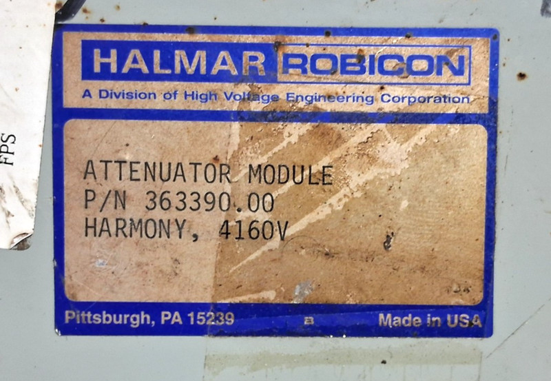HALMAR | ROBICON | 363390.00 | HARMONY | 4160V | ATTENUATOR MODULE gallery