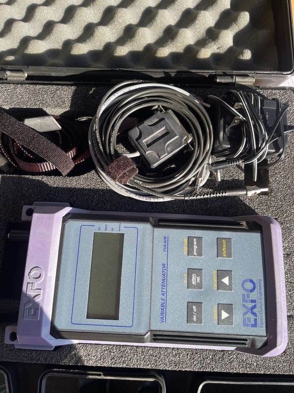 EXFO FVA-60B Optical Variable Attenuator with protective holder / stand gallery