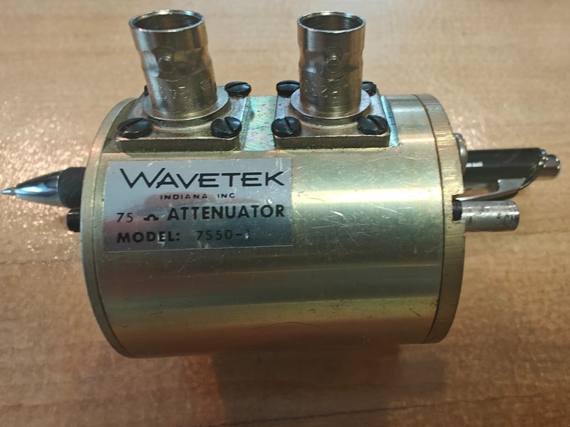 Wavetek 7550 75 ohm Step Attenuator 0-10 dB in 1 dB steps. BNC Female from 1062