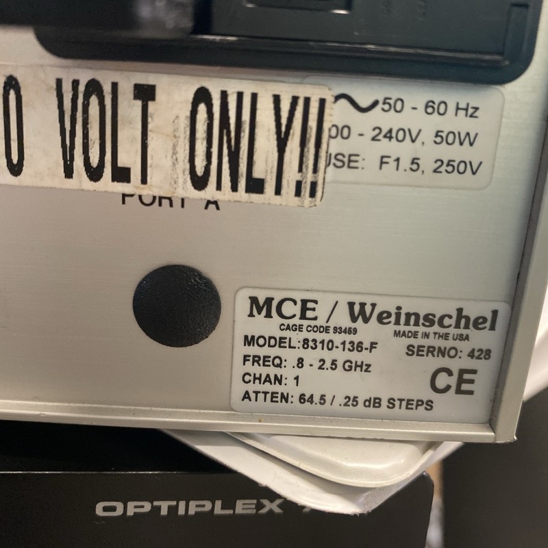 Weinschel Corp 8310-1-2-F 1.2 GHz 63/1 dB Programmable Attenuator gallery
