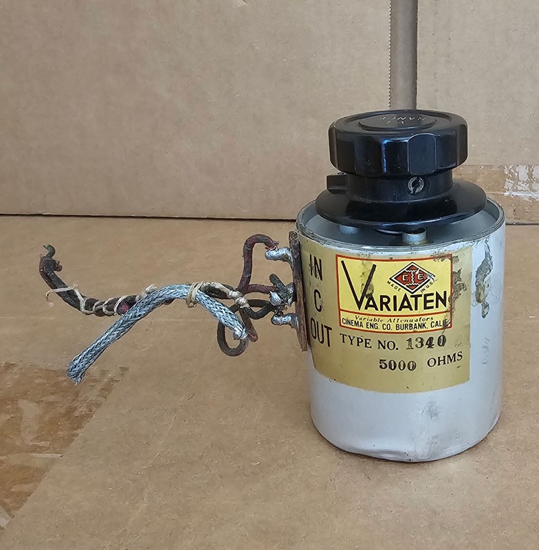 Cinema Engineers Variable Attenuator Type 1340, 5000 Ohms, Vintage – Tested