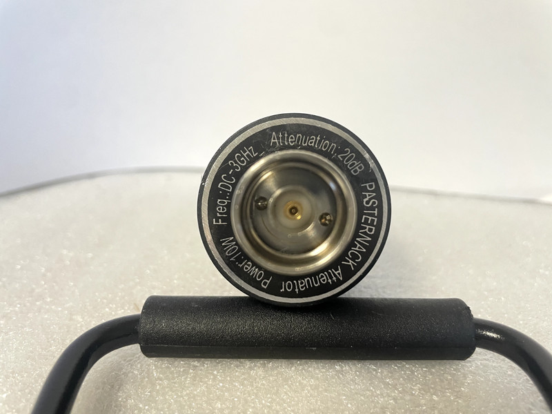 20 dB Fixed Attenuator, N Male to N Female, Black Aluminum Heatsink 10W gallery