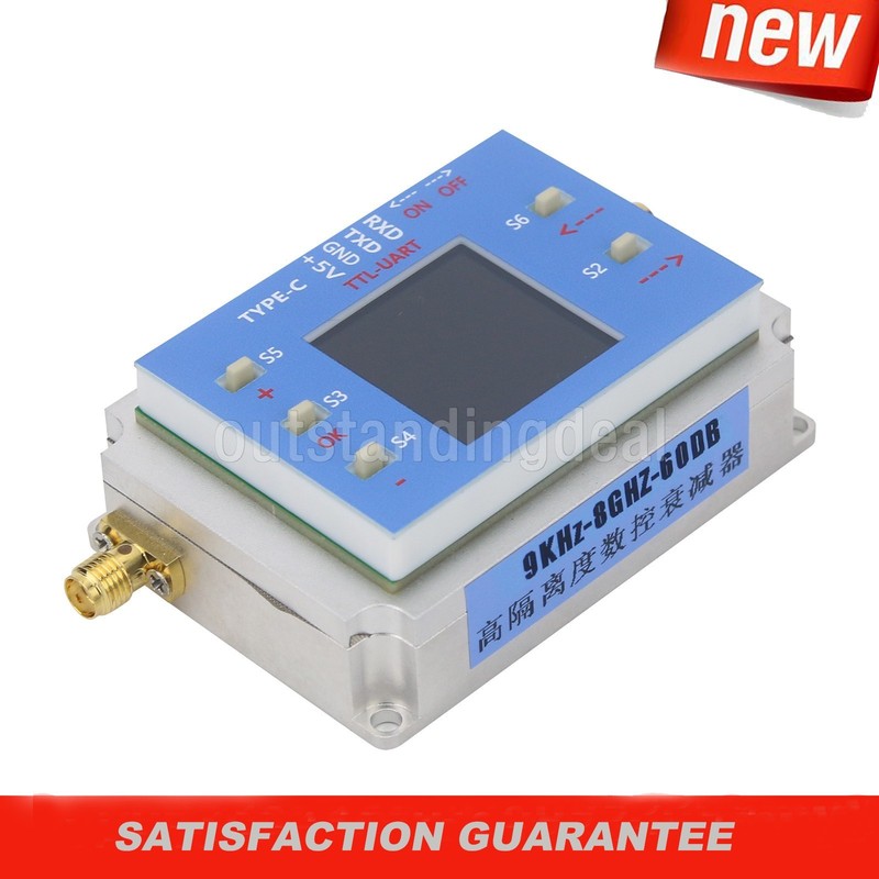 9K-8GHz Digital Programmable Controlled Attenuator Module 60dB TFT Display os67 gallery