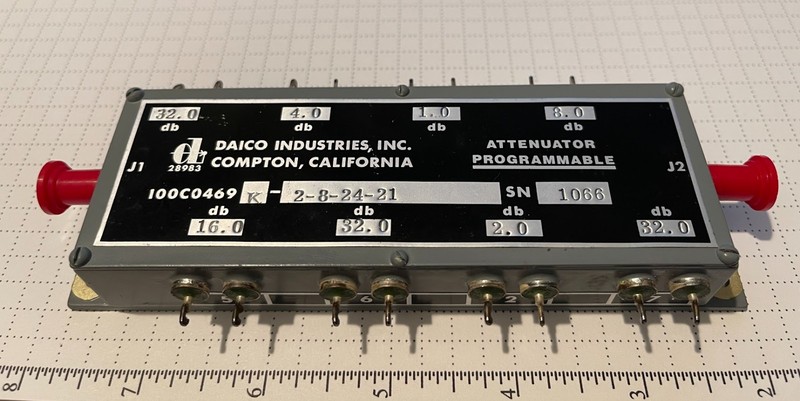 DAICO 100C046K-2-8-24-21 Attenuator Programmable SMA 8 Section 1,2,4,8,16,32 NOS