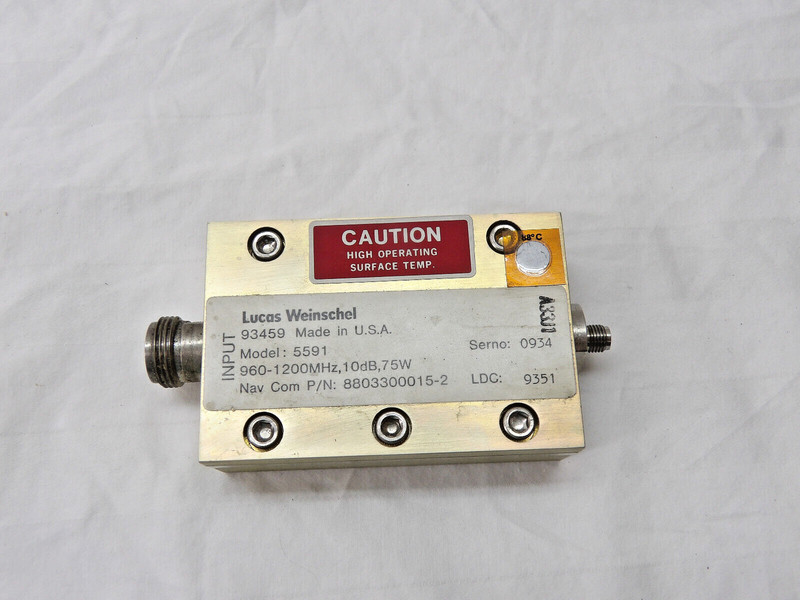 Lucas Weinschel 5591 960-1200 MHz, 10dB, 75W 8803300015-2 Attenuator