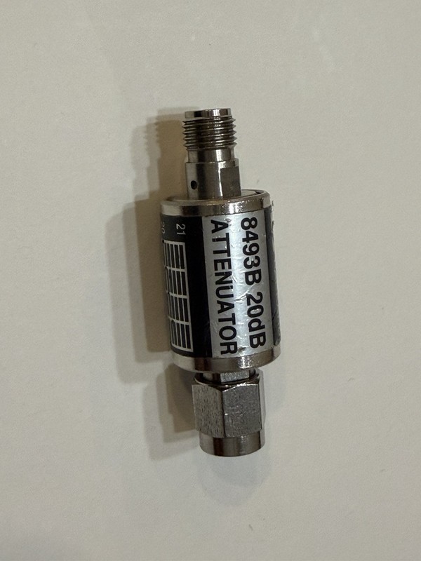 Hewlett Packard 8493B 20dB Attenuator DC-18GHz Precision RF Microwave Component gallery