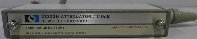 HP 33322H Opt H89 Prog. Attenuator DC-18 GHz, 0-110 dB, 10 dB step, 24 VDC gallery