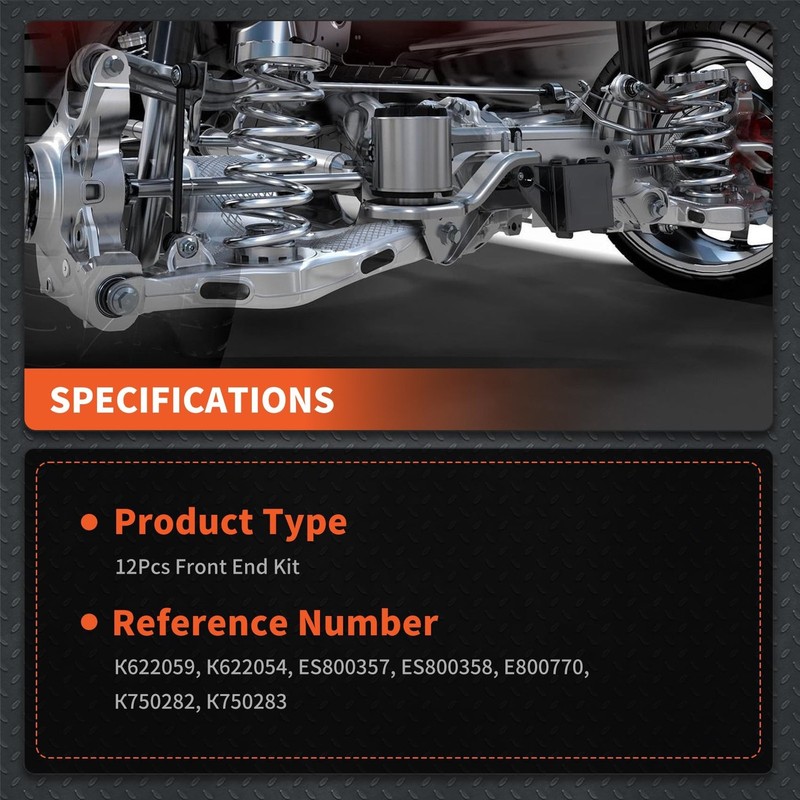 labwork 10pc Front Control Arm Ball Joint Suspension Kit Replacement for A4 A... gallery