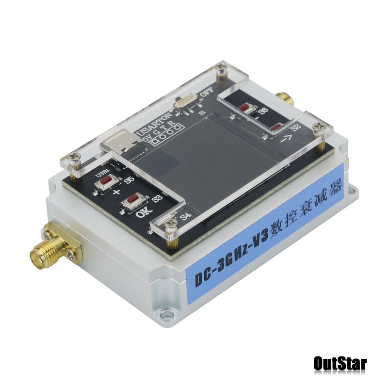 DC-3GHz Digital Programmable Attenuator Isolation Attenuator 1.3" TFT Screen gallery