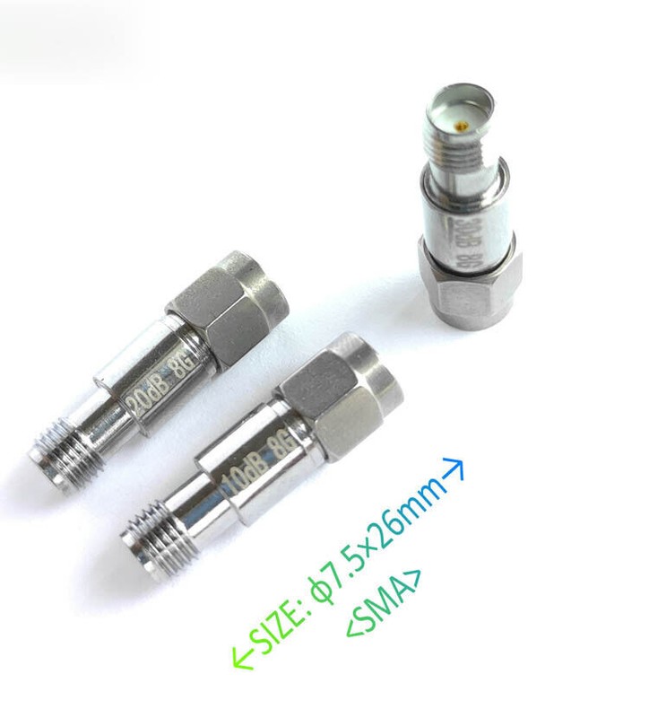 1dB-30dB RF Coaxial Microwave Attenuator SMA JK Male Female DC-8GHz 2W Connector gallery