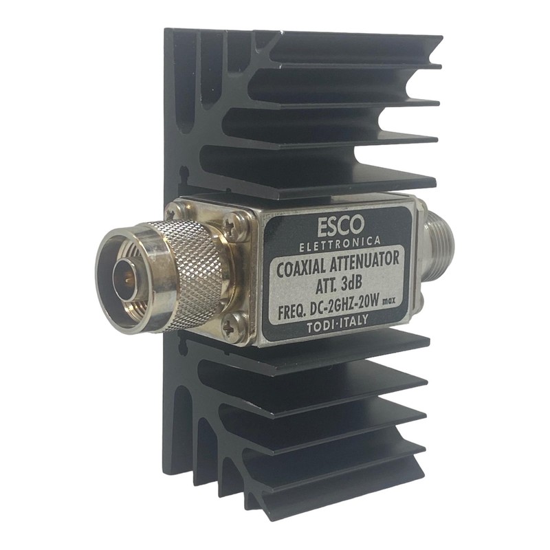N Type (F-M) Coaxial Fixed Attenuator With Heat Sink 3dB 20W 2GHz gallery