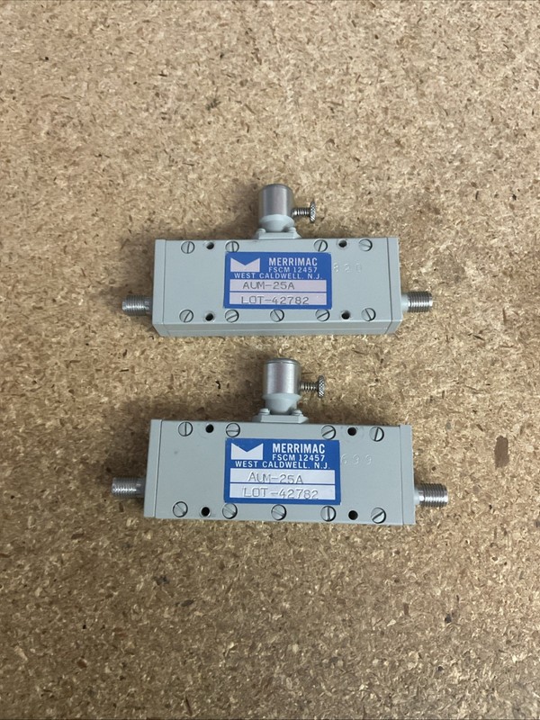 Lot of 2 Merrimac AUM-25A Coaxial Attenuator