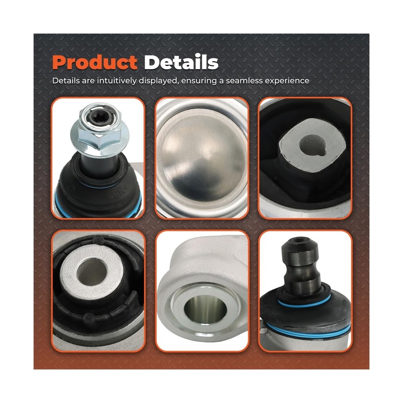 labwork 10pc Front Control Arm Ball Joint Suspension Kit Replacement for A4 A... gallery