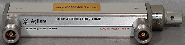 HP/Keysight 8496B/001 33322B Type-N 18 GHz, 0-110 dB Manual Variable Attenuator gallery
