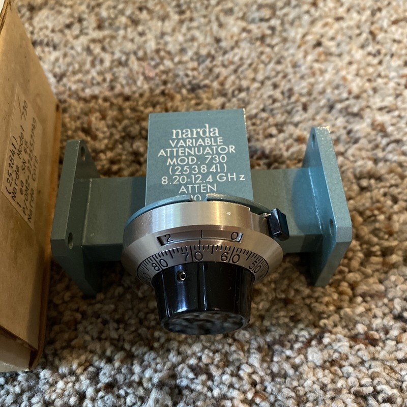 Narda Microwave Variable Attenuator 730 253841 8.20-12.4 GHz 0-20dB NEW! gallery