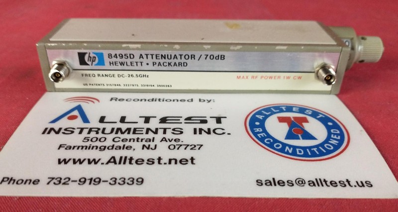 HP – Agilent – Keysight 8495D Step Attenuator, DC-26.5GHz, 0-70dB, 10dB step
