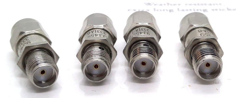 Weinschel 3331A Fixed Coaxial Attenuators SMA (M) to SMA( F) Four Count gallery
