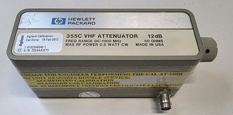 HP, Agilent Keysigh 355C, Step Atten. 0-12 dB, Opt H80, DC-1.0 GHz
