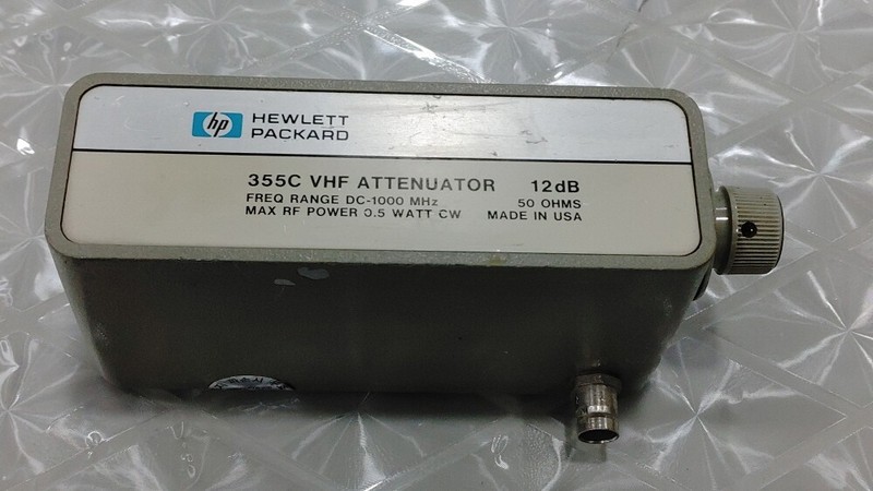 HP 355C: VHF Attenuator, 12dB 0.5 Watt 50Ohm DC-1000MHz (2739) _Q