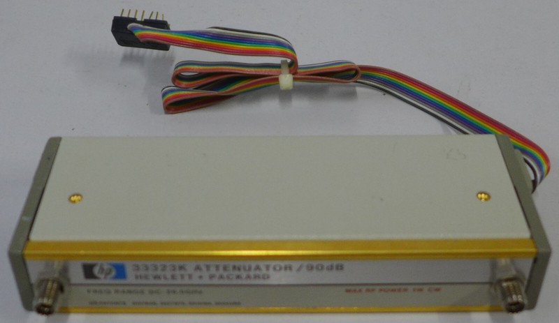 HP 33323K Opt H90 (8497K) Prog. Attenuator DC-26.5GHz 0-90dB 3.5mm 24V Gold Trim