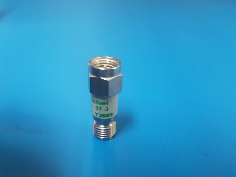 Weinschel 3T-3: Coaxial RF Attenuator 2 W, DC-12.4 GHz (Y3689) gallery