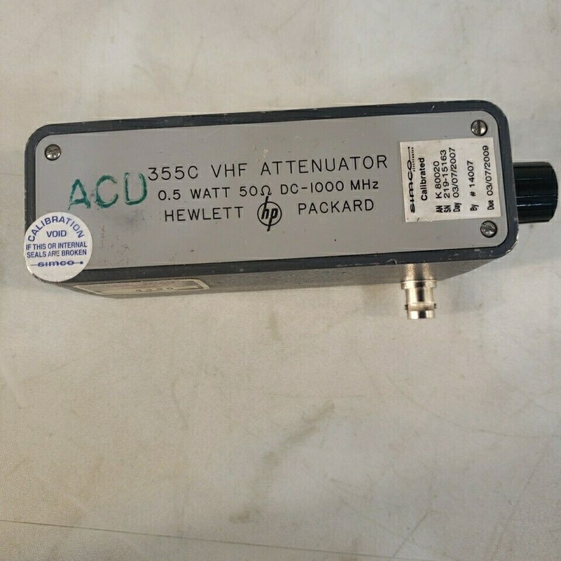 HP 355c VHF Attenuator 0.5W 50 Ohm DC-1000MHz General Electric Adjustable DB gallery