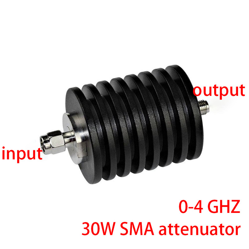 30W SMA Fixed Coaxial Attenuator 20dB 4GHz 50Ω High Power RF Attenuator for Test